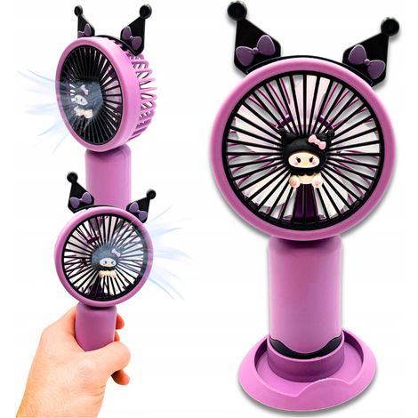 Kuromi Mini-Handventilator für die Reise, USB-Ventilator für Kinder