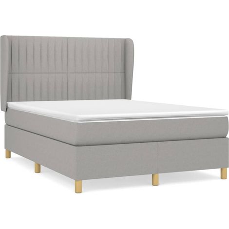 Maison Exclusive - Giroletto a Molle con Materasso Grigio Chiaro 140x190cm Tessuto