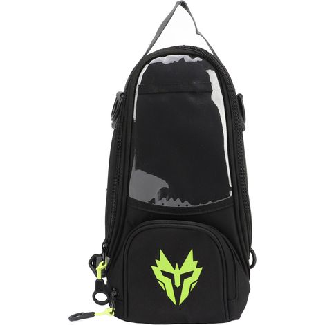 Sacoche magnétique pour réservoir de moto, en tissu Oxford haute résistance, grande capacité de 4,5 litres, jaune fluo. (1/5)