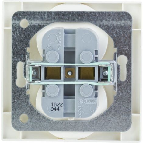 Karo Doppelsteckdose mit/mit ecrufarbener Perle GP-2SZ/42