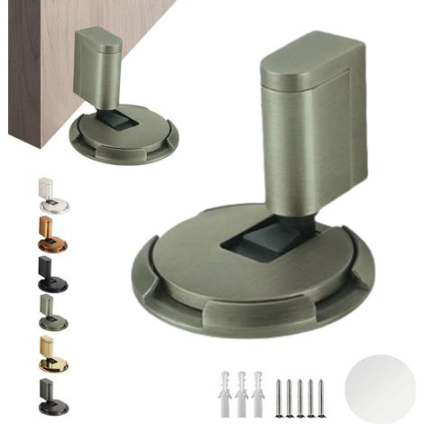 Cuneo per porta, Fermaporta a pavimento, Fermaporta magnetico, Fermaporta meccanico a pavimento, Supporto per porta per carichi pesanti, Nessuna perforazione, Altezza regolabile, Invisibile sotto le p (1/5)