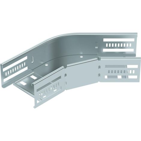OBO Bettermann Bogen 45° für Kabelrinne, horizontal 60x100 Stahl bandverzinkt, 6036100