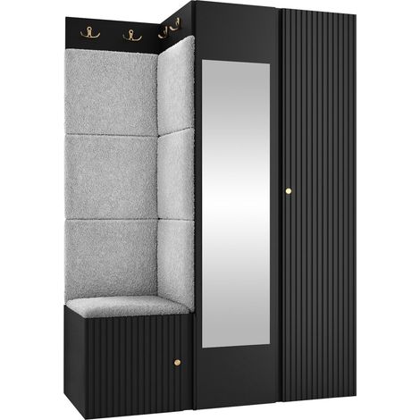Conjunto para recibidor Hartford 388, Abriamo 06, 186x116x46cm, Espejo, Tapiz, Aglomerado laminado, Colocada, Montada en la pared (1/5)