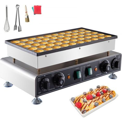 Mini-crêpières hollandaises antiadhésives en acier inoxydable (1/5)