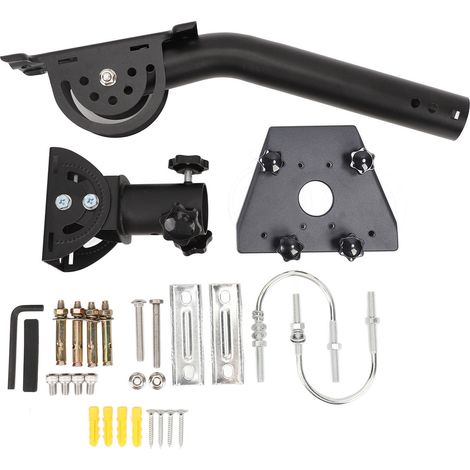 Kit d’adaptateur de montage sur poteau pour antenne Standard Gen 3 - Rotation 360° - Montage mur/toiture - Ensemble complet en acier allié (1/5)