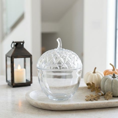 Harvest Edit Glass Acorn Tabletop Display Pot (1/2)