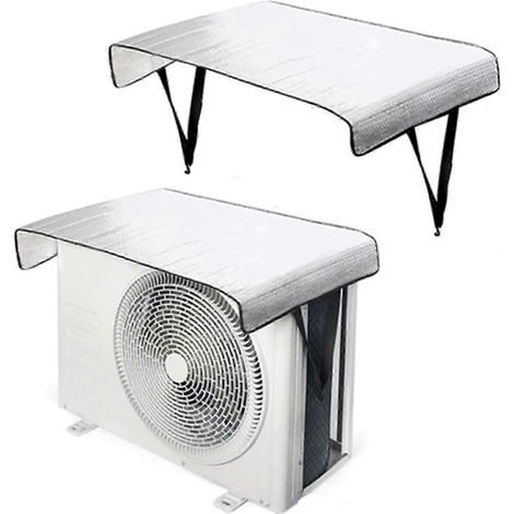 2 x Housse de protection pour unité extérieure de climatiseur - Housse de protection imperméable pour climatiseur  Protection solaire optimale pour climatiseur extérieur, 94 x 47 cm (1/5)