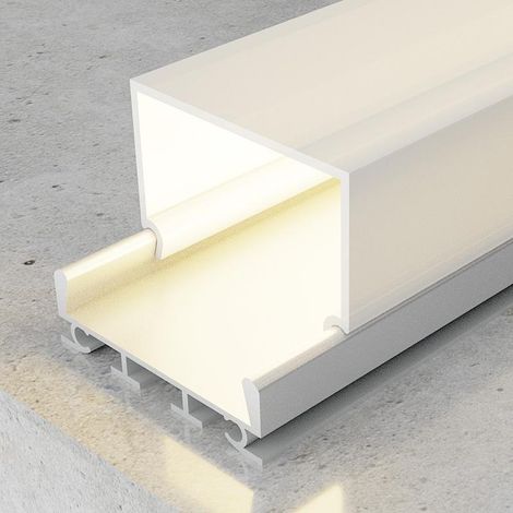 IluminaShop - Perfil de Aluminio Superficie Cubik 12/24/220V 2 metros (1/4)