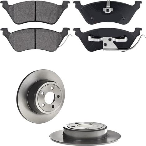 KIT FRENI POSTERIORI compatibile con CHRYSLER VOYAGER IV (RG,RS) 2.4 - DISCHI + PASTIGLIE OEM: FDB1475 / 17034 /SOSTITUZIONE DIRETTA/BASSA POLVERE/SILENZIOSO (1/5)