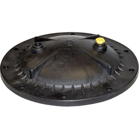 Couvercle pour filtre à sable – Fixation par 10 écrous – Distance entre boulons 280 mm – Compatible modèles QP et Coral – Quimicamp