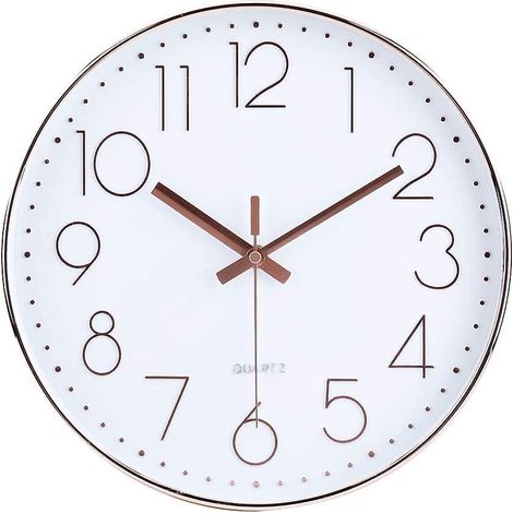 Horloge murale décorative silencieuse de 30 cm, sans tic-tac, pour cuisine, salon ou chambre. (1/5)