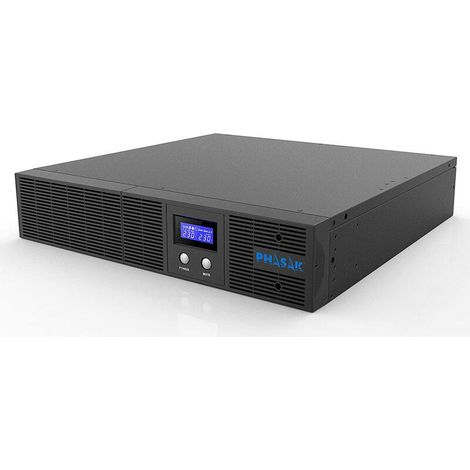 SAI Interactivo PHASAK Protekt Rack 1260 VA Modelo PH 7512, Protección para Servidores, Onda Senoidal Pura, Software de Gestión, Regulador Automático de Voltaje. (1/4)