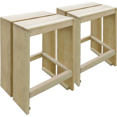 Garten-Barhocker 2 Stk. Imprägniertes Kiefernholz
