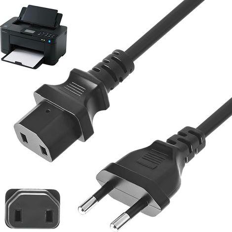 Power Cable IEC C17 to Europlug CEE 7/16, 1.5 m, for C18 Input