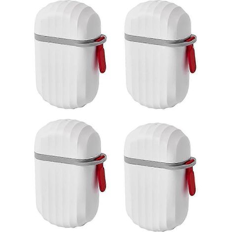 Ensemble de 4 porte-savons avec couvercle, étui à savon portable et étanche avec poignée pour la salle de bain et le camping. (1/5)