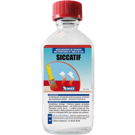 Siccatif Onyx sans plomb – Accélérateur de séchage pour peintures à l'huile – Formule écologique – Fabrication française – Ardea