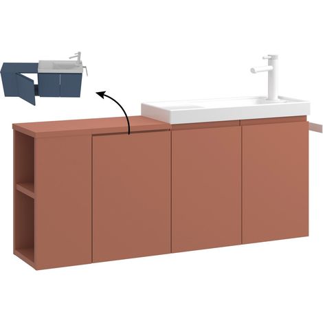 Waschtischunterschrank "Ferla 110" – 110 x 22 x 45 cm – Matte Cinnamon (1/5)