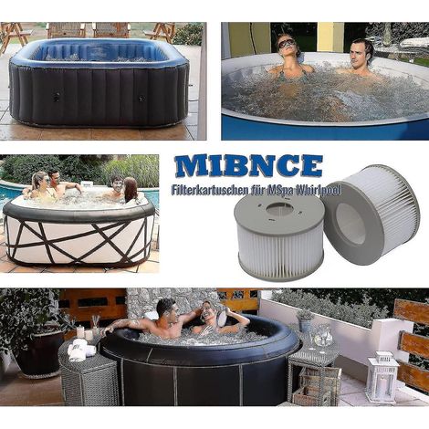 Pack de 8 cartouches filtrantes de remplacement pour piscine gonflable Mspa, spa gonflable
