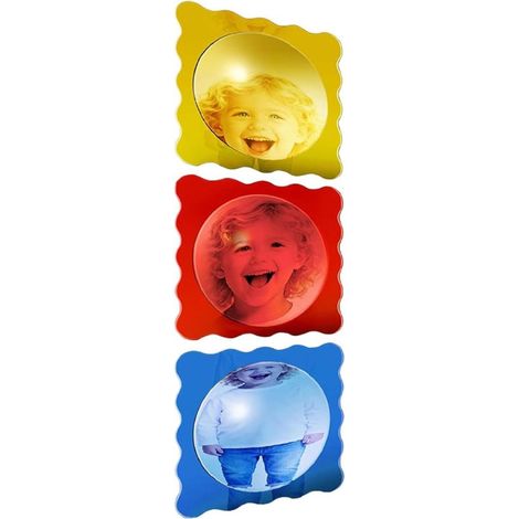 Miroirs Sensoriels Multicolores à Bulles – 3 Pièces Multifonctions Apprentissage Sensoriel Protection Contre les Chutes (1/4)