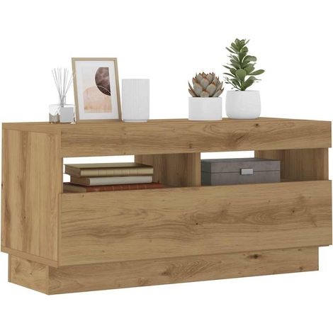 TV-Schrank mit LED-Leuchten Artisan-Eiche 80x35x40 cm vidaXL