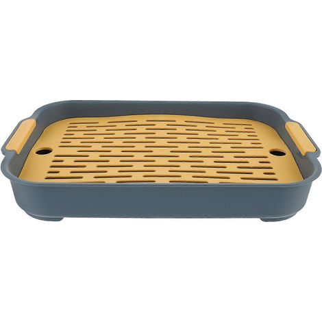 Toilettes pour cage à lapins, bac à litière anti-chute pour lapins et hamsters, accessoires pour animaux de compagnie-27.00X18.80X4.00CM-Navy (1/4)