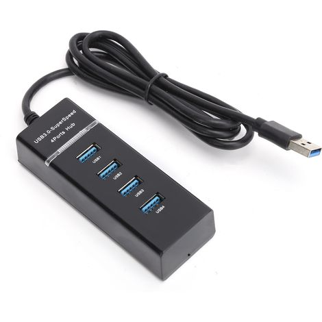 4-Port USB 3.0 Hub, Verlängerungskabel (Stecker/Buchse) für PC, Laptop und Dockingstation (1/5)