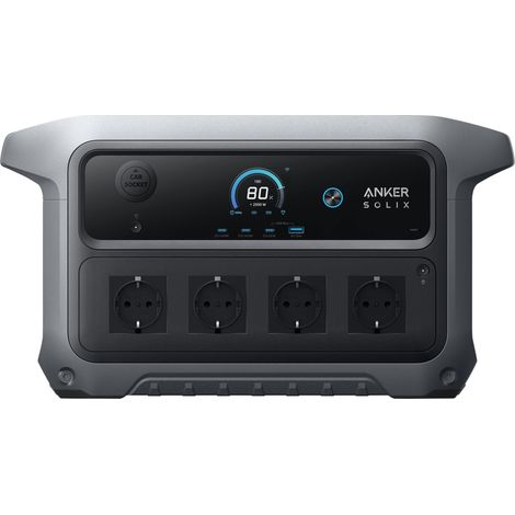 Anker – Station d’énergie portable 2048Wh – Batterie lithium fer phosphate – Sortie AC 2400W – Recharge solaire et secteur – Compatible batteries d’extension