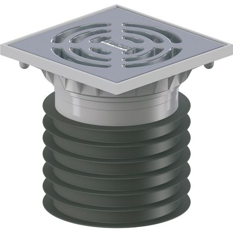 Dallmer Pronto K Bodenablauf 120x120mm, DN 100, PP/Aluminium, 700339 (1/2)