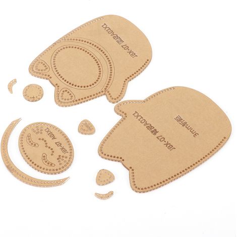 Gabarit acrylique chat pour porte-clés en cuir, pochoir cartoon DIY, patron clair fait main, moule découpe créatif, kit bricolage. (1/5)