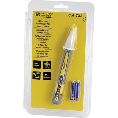 Bolígrafo Detector de Tensión AC Sin Contacto + Linterna LED Ca 732 - P01191745z - Chauvin Arnoux