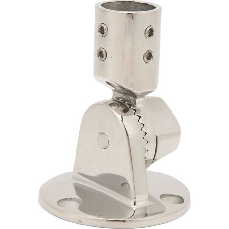 Support d'antenne pour bateau, en acier inoxydable, réglable à 180°, fixation sur rail à cliquet avec collier de serrage pour tuyauterie, pour yacht, bateau, camping-car. (1/5)