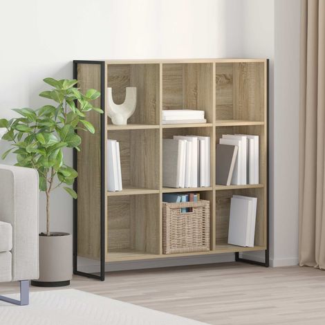 vidaXL  Book Cabinet  Sonoma 99.5 x 30 x 108.5 cm Engineered Wood