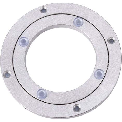 Piatto girevole robusto in lega di alluminio con cuscinetto girevole, stile Lazy Susan, per tavoli da pranzo rotondi. Accessori per un piatto girevole scorrevole, 140 mm