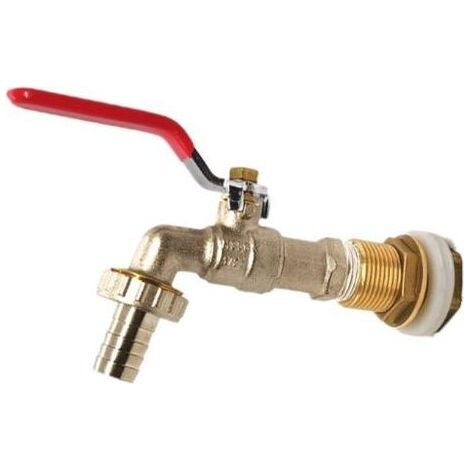 Robinet Recuperateur Eau De Pluie 1/2"Robinet,Adaptateur De Réservoir De Vidange Pour Robinet,Robinet En Laiton (1PCS) (1/5)