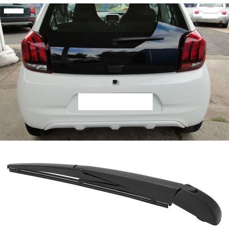 Kit Bras et Lame d'Essuie-Glace Arrière Noir pour Peugeot 108 Berline 2014-2019 (1/5)