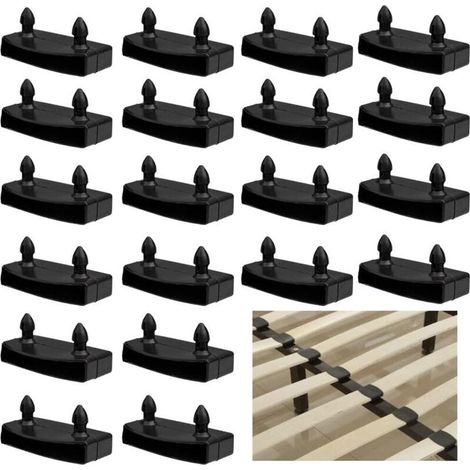 Lot de 20 supports pour sommier à lattes – Embouts en polyéthylène haute densité – Dimensions 55 x 3 x 2.7 mm – Installation rapide (1/4)