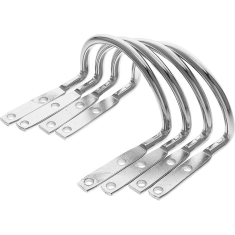 4 Pièces Support de Marteau en Fer Argenté Boucle Stable, Crochet Polyvalent pour Outils, Solution Suspendre pour Maison et Garage (1/5)