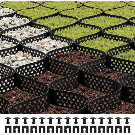 Pour allée, patio ou pente, sol plus stable avec cette grille de stabilisation de gravier 75 mm, drainage intégré (1/5)