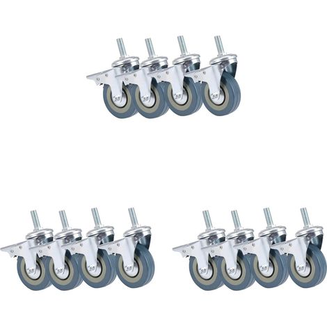 pivotantes robustes de 75 mm avec frein pour meubles lot de (1/5)