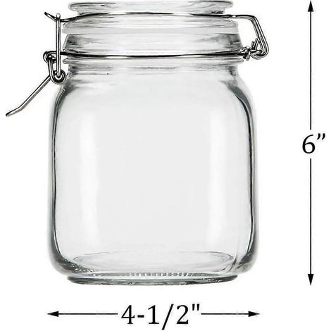 Set aus 4 Weithals-Einmachgläsern für Konfitüren und Marinaden (1 Liter). (1/4)