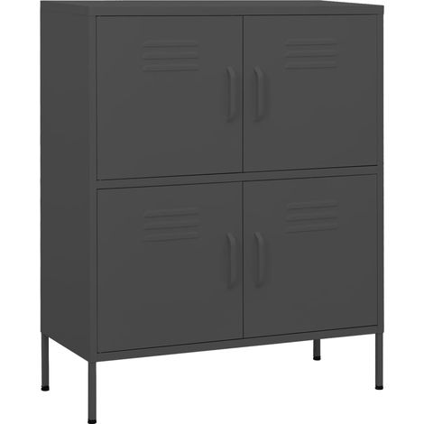 Armoire de rangement Anthracite 80x35x101,5 cm Acier