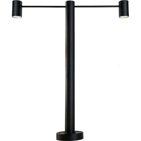 Borne 80 cm ronde 2 spots GU10 IP54 Niseko Shilo jardin (1/3)