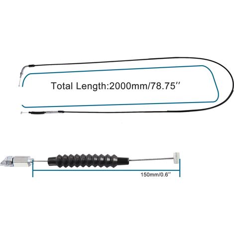 Câble de frein Sunl Kingroad 2000 mm (78,74 pouces) pour karting 150 cm³/250 cm³ (1/4)
