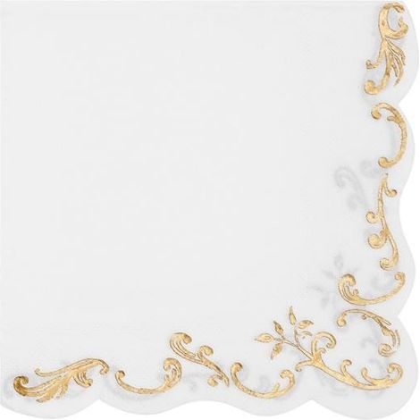 Tovaglioli decorativi 33x33 cm, bianchi, 12 pezzi
