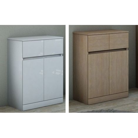 Bagno Italia Arredo multiuso da 60x81hx33,5 doppia bassa due ante due cassetti bianco (1/2)
