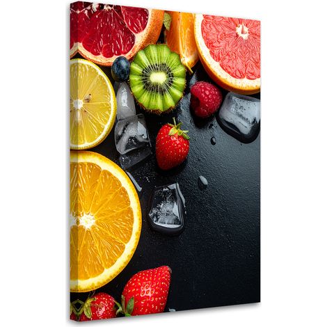 Stampe su Tela, agrumi e fragole colorate - 60x90 (1/2)