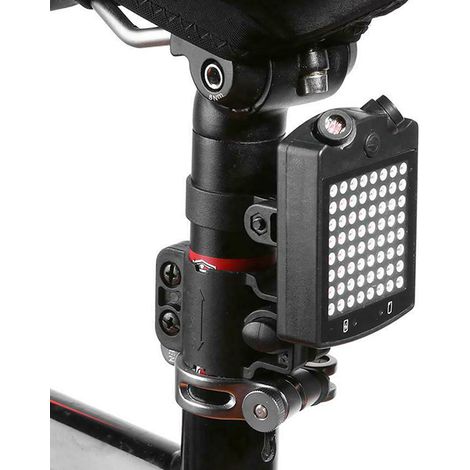 Fahrrad-Funkfernbedienung mit Lenk-, Brems- und Blinklicht sowie USB-Anschluss, Rücklicht, Schwarz (1/5)