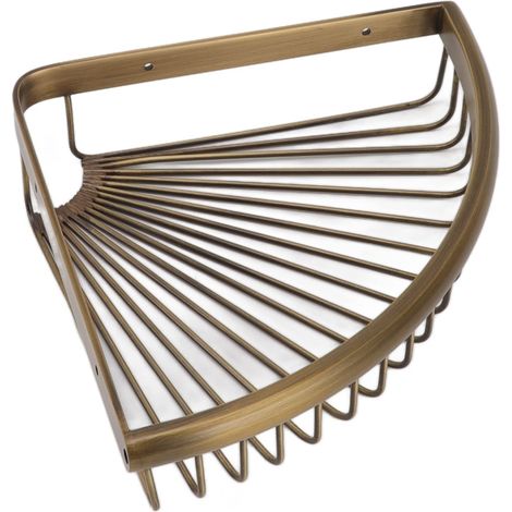 Panier de Douche d'angle, étagères de Douche en Laiton Finition Antirouille pour Intérieur (1/5)