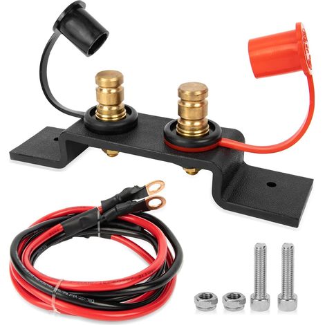 Goujon Rechargeable pour Poteau de Saut de Batterie Kit de Télécommande de Cavaliers pour UTV ATV Voiture Camion Marine RV Remorque Tondeuse Diesel Borne de Batterie avec Couvercle (1/5)