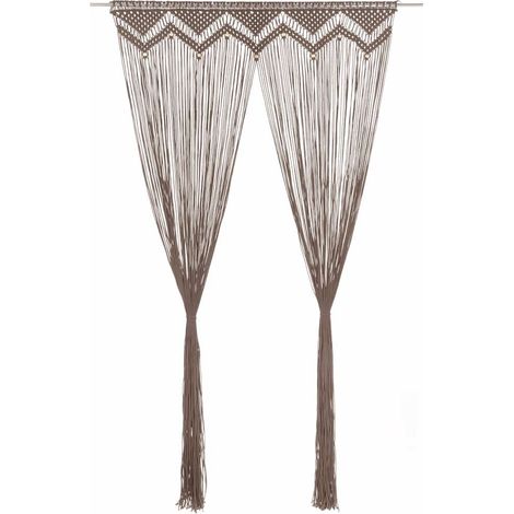 vidaXL Tenda Macramè Grigio Talpa 140x240 cm in Cotone